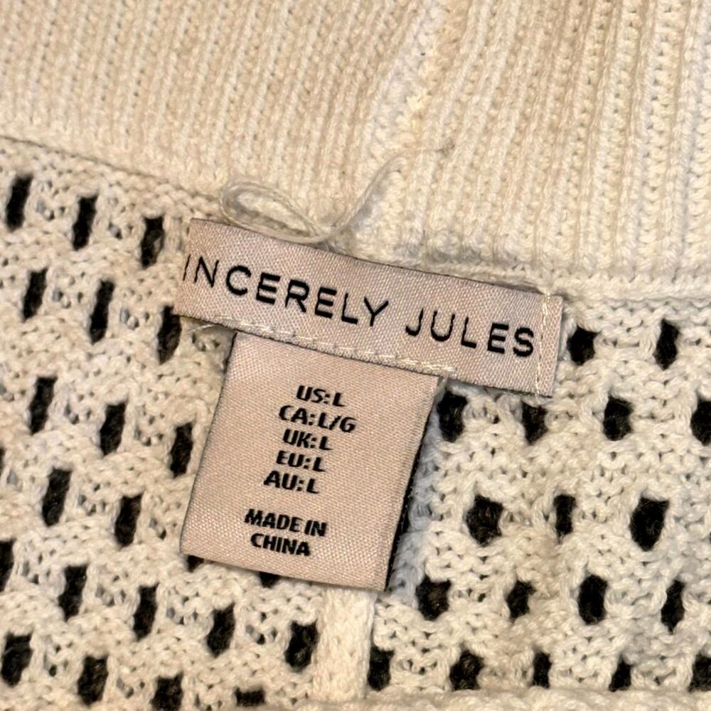 Sincerely Jules Crochet Flare Pants Women’s Large White Knitted Beach Summer - Picture 3 of 7